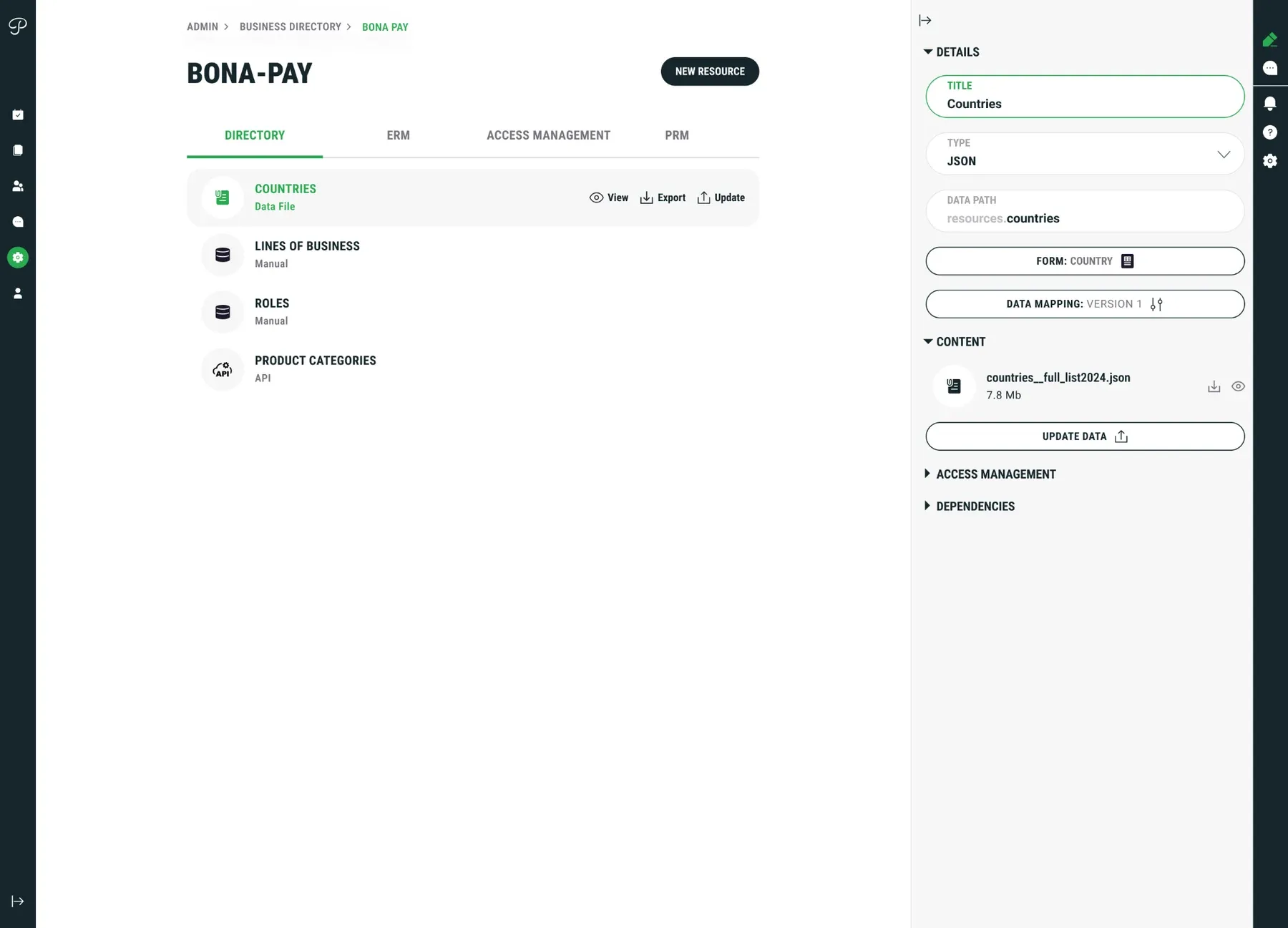 Partnify business directory with business entity fields and a form component library